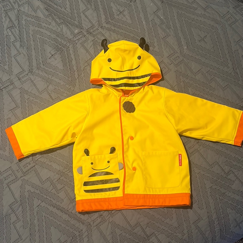 Skip hop bumblebee raincoat, size small/2